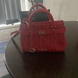 Bebe Los Angeles red crossbody new